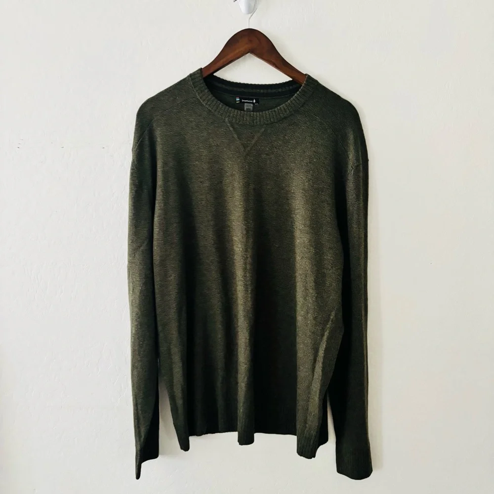 Smartwool Men’s Crewneck Sweater Size XXL Green Wool Blend‎ Lightweight Knit